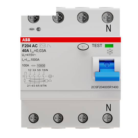 2CSF204005R1400 ABB - F204 AC-40/0.03 IEC New In Stock