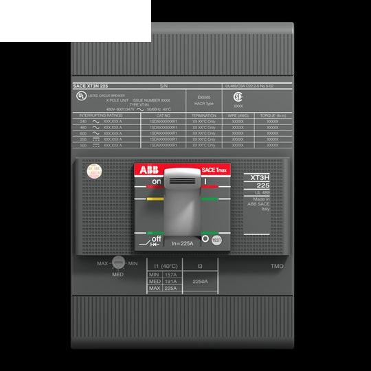1SDA075115R1 ABB - XT3N 225 TMF 150-1500 3p F F UL/CSA 12-Month Warranty